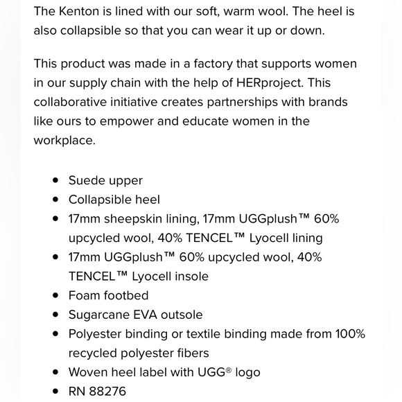 NWOB Ugg Kenton slippers cozy winter casual Sherpa fur classy size 9/42 European - Picture 10 of 10